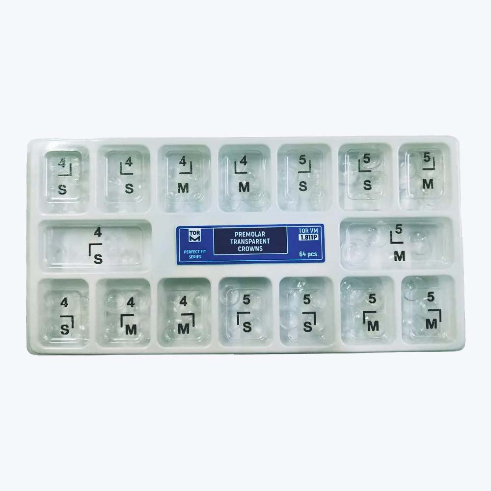 Tor Vm Transparent Crowns 64 pcs - Premolar No. 1.911P